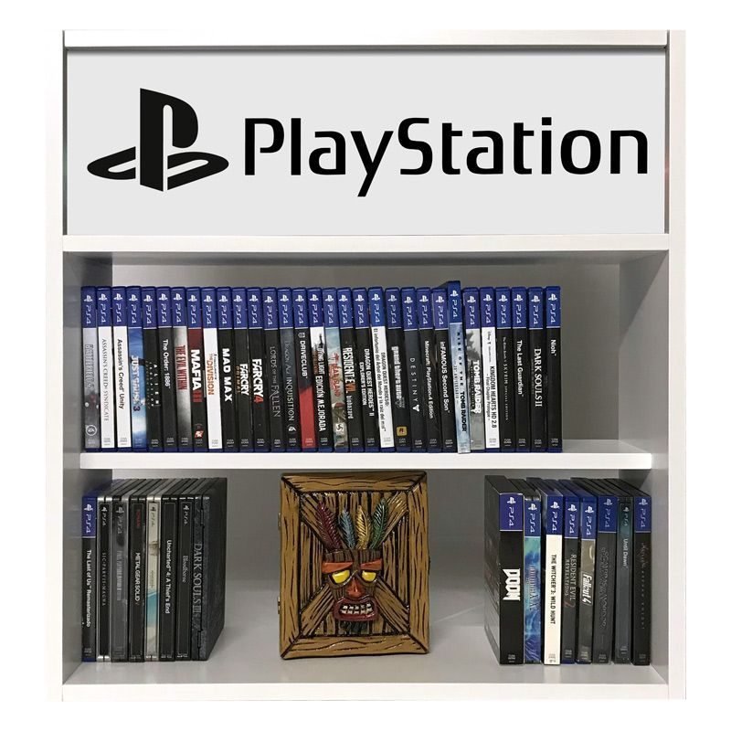 étagère pour jeux playstation blanc