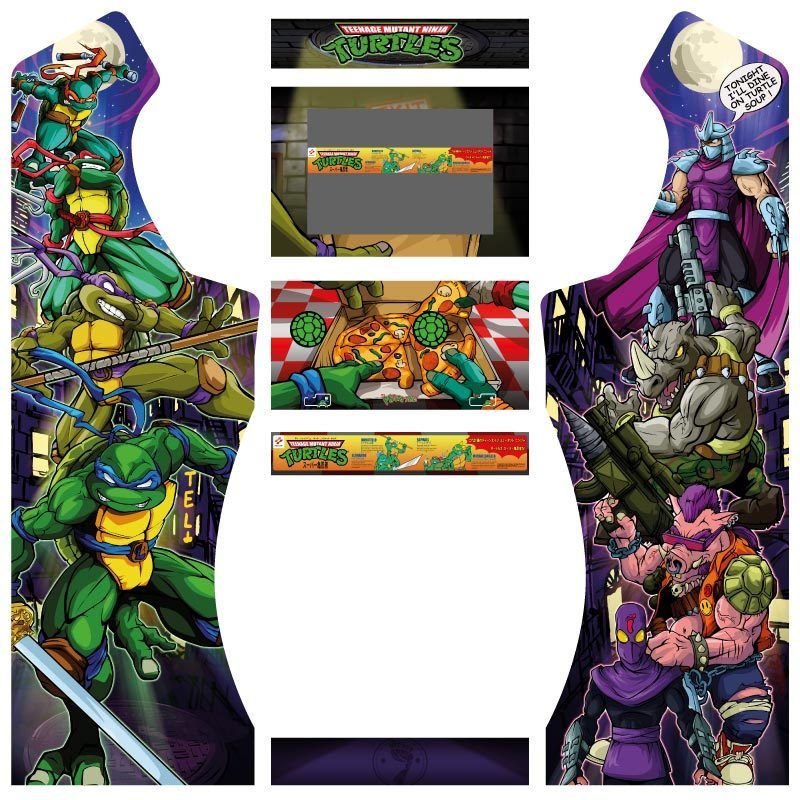 Vinilos tortugas ninjas king con pedestal
