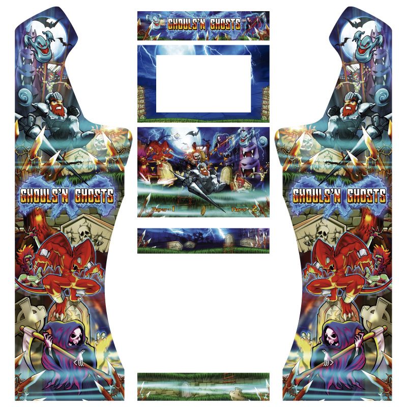 Vinilos ghouls n ghost bartop premium pedestal curvo