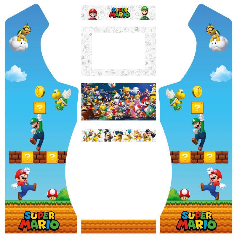 Vinilos super mario bartop king con pedestal