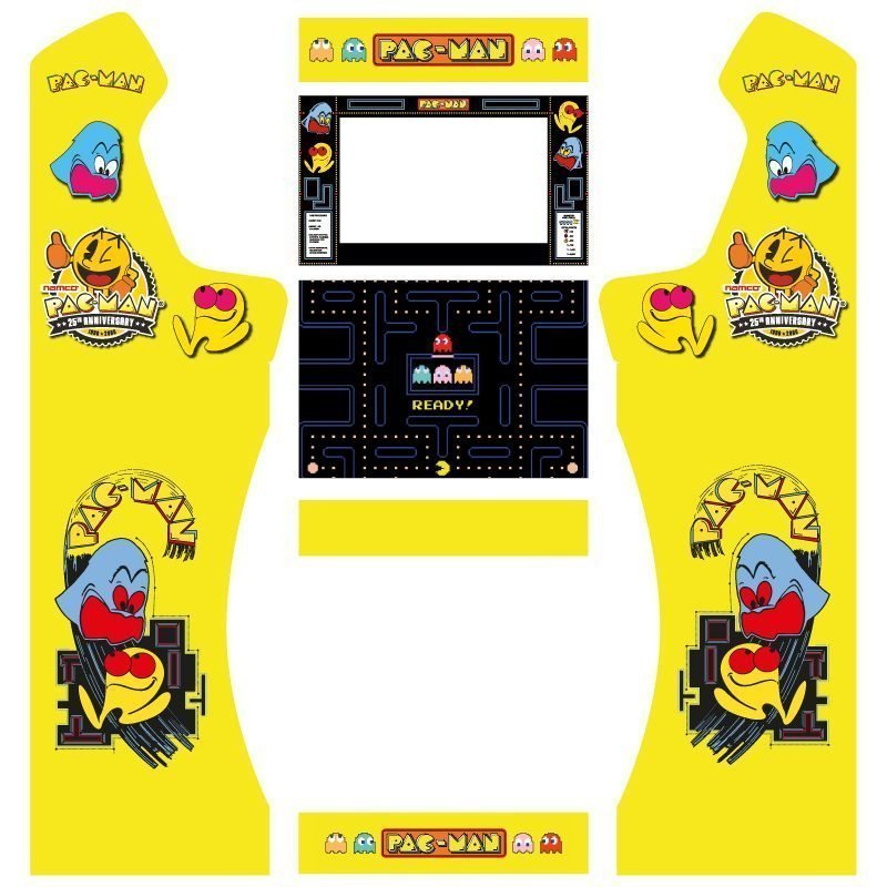 Vinilos pacman bartop premium con pedestal curvo