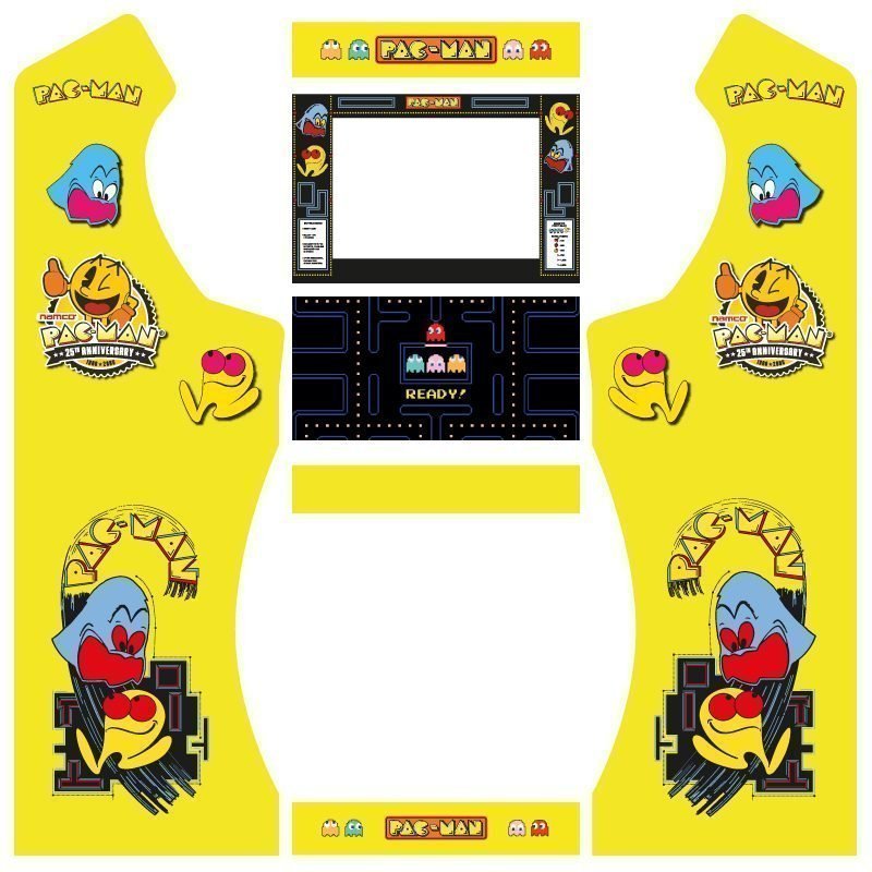 Vinilos pacman bartop king con pedestal curvo
