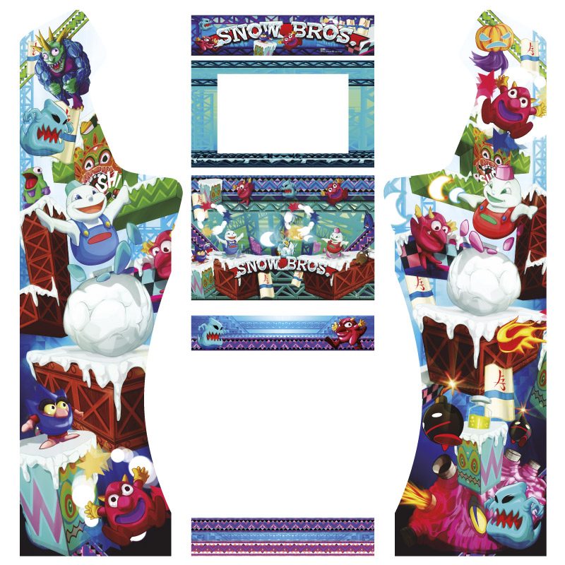 Vinilos snow bros bartop premium con pedestal