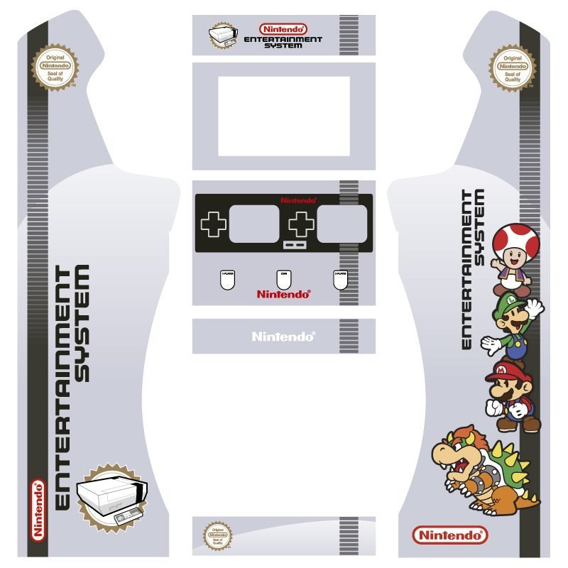 Vinilos new nes remix bartop premium con pedestal