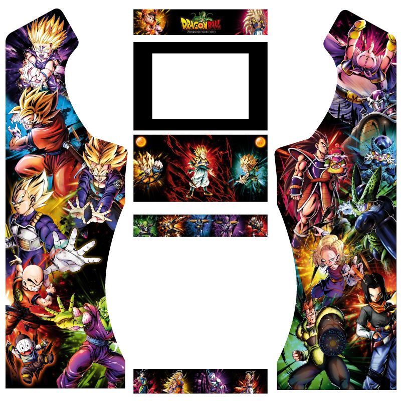 Vinilos dragon ball ultimate bartop king pedestal curvo