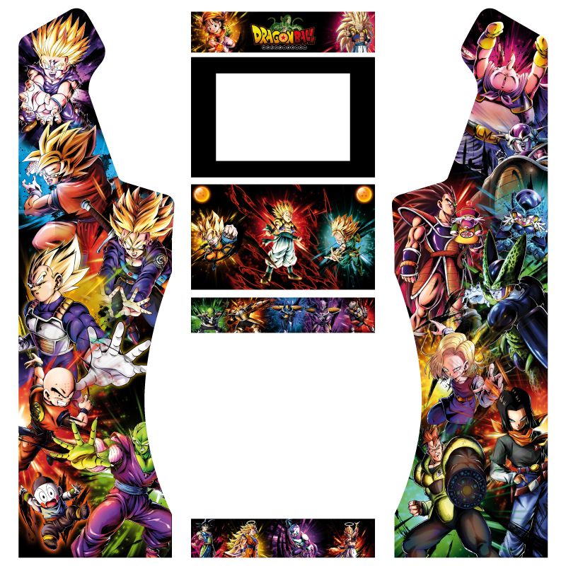 Vinilos dragon ball ultimate bartop premium con pedestal curvo