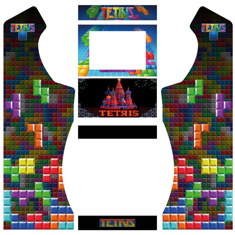 Vinilos tetris bartop king pedestal curvo