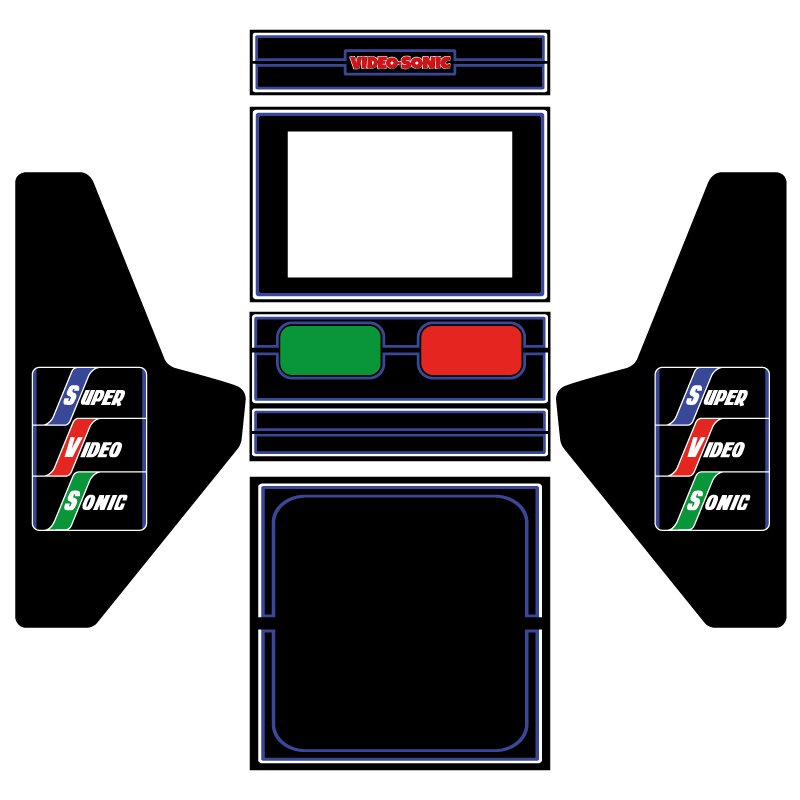 vinilo-video-sonic-bartop-pared