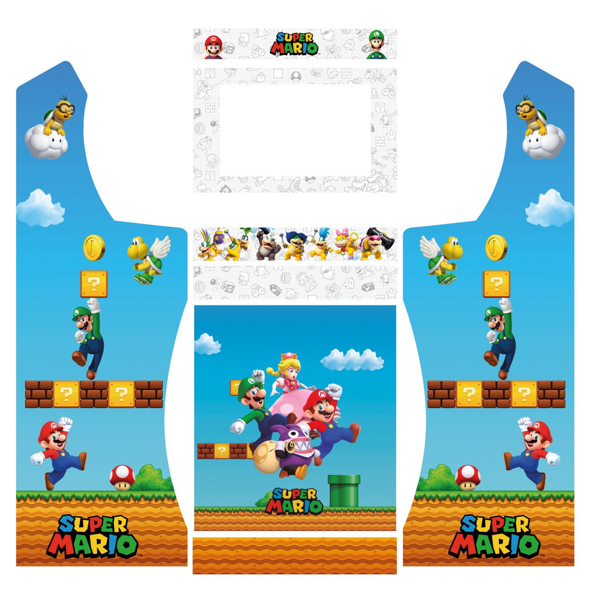 Stickers SUPER MARIO WORLD pour Socle XXL