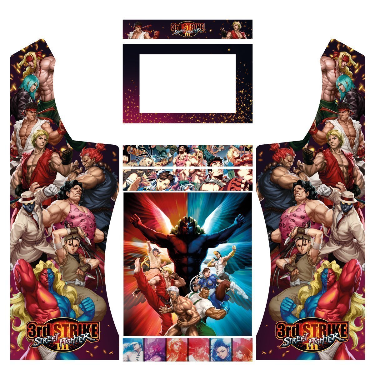 vinilos-Street-fighter-3rd-nova-pandora-con-pedestal-puerta