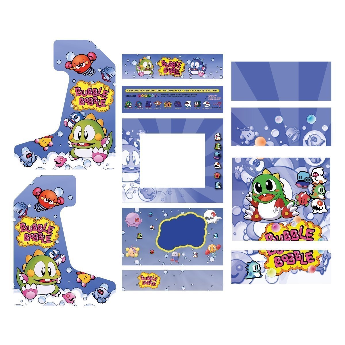 vinilos-bartop-player-one-bubble-bobble-azul