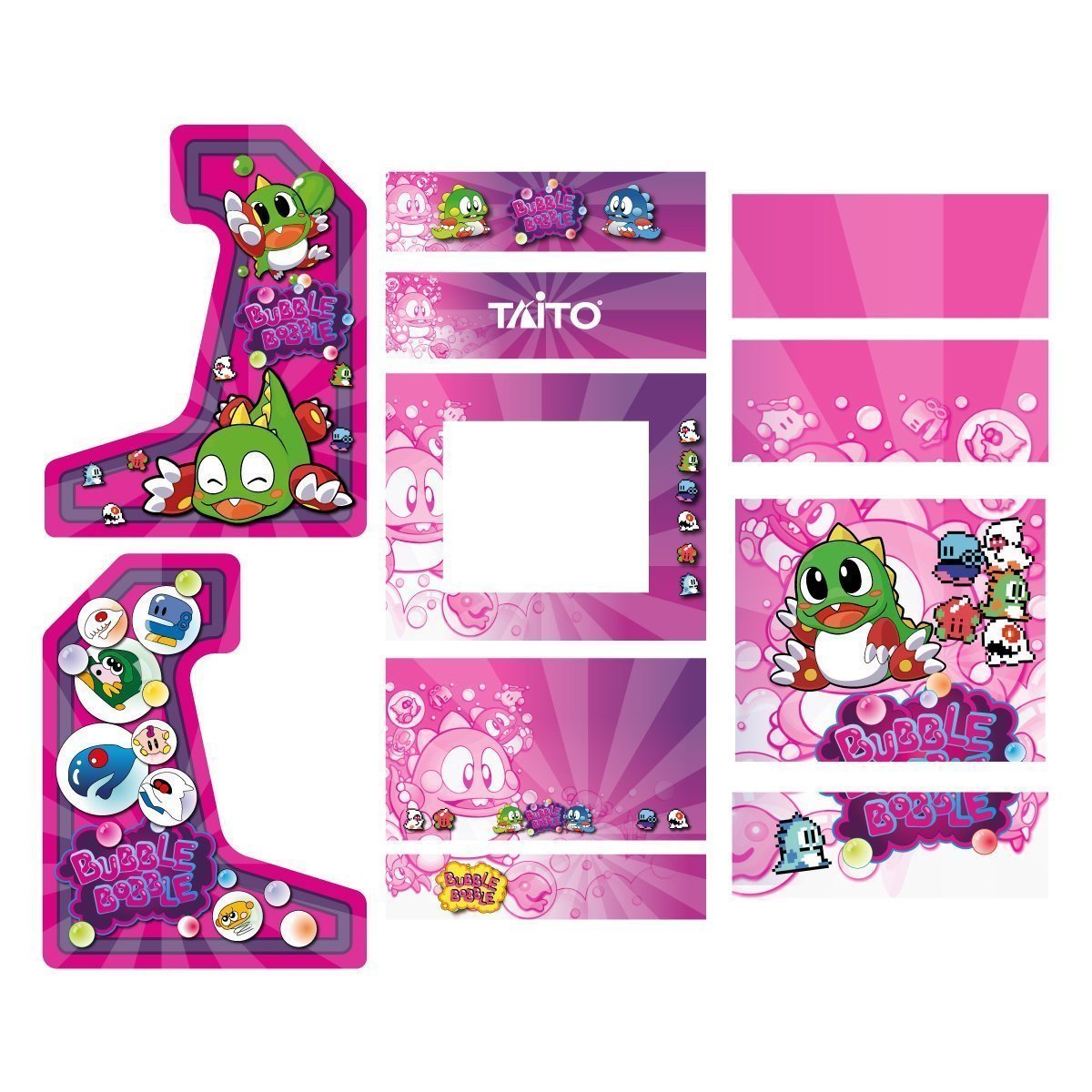 vinilos-bartop-player-one-bubble-bobble-rosa
