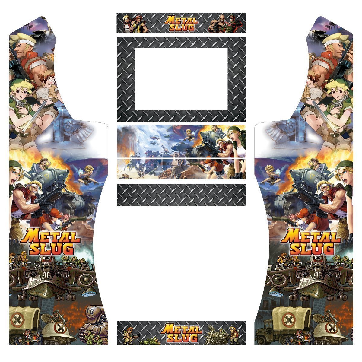 STICKERS BARTOP METAL slug modèle 1 Autocollant borne d'arcade EUR 59