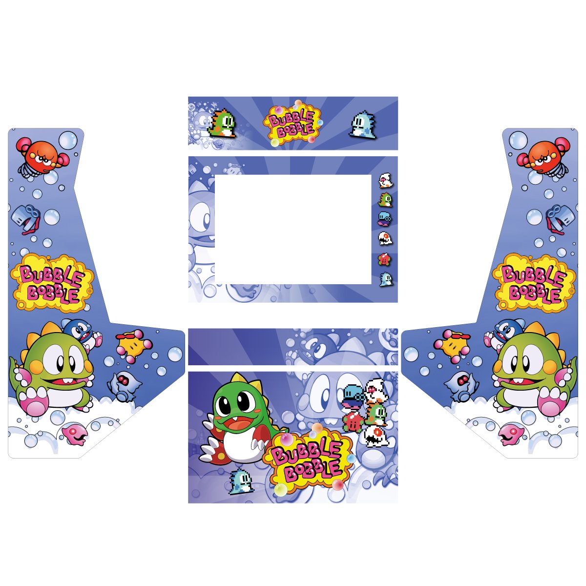 vinilo-bubble-bobble-azul-bartop-pared-pandora-edition