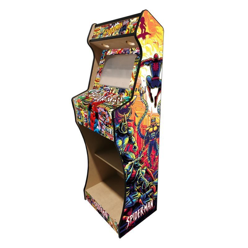 vinilo-lateral-derecho-spiderman-bartop-premium-pedestal-curvo