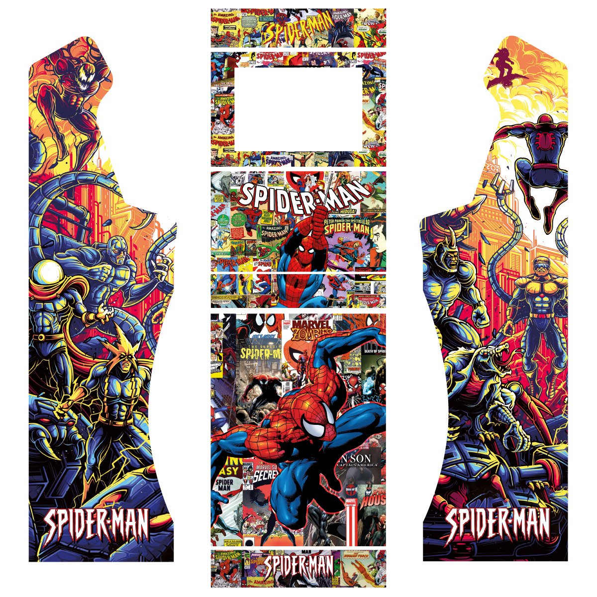 vinilos-spiderman-bartop-premium-pedestal-curvo-con-puerta