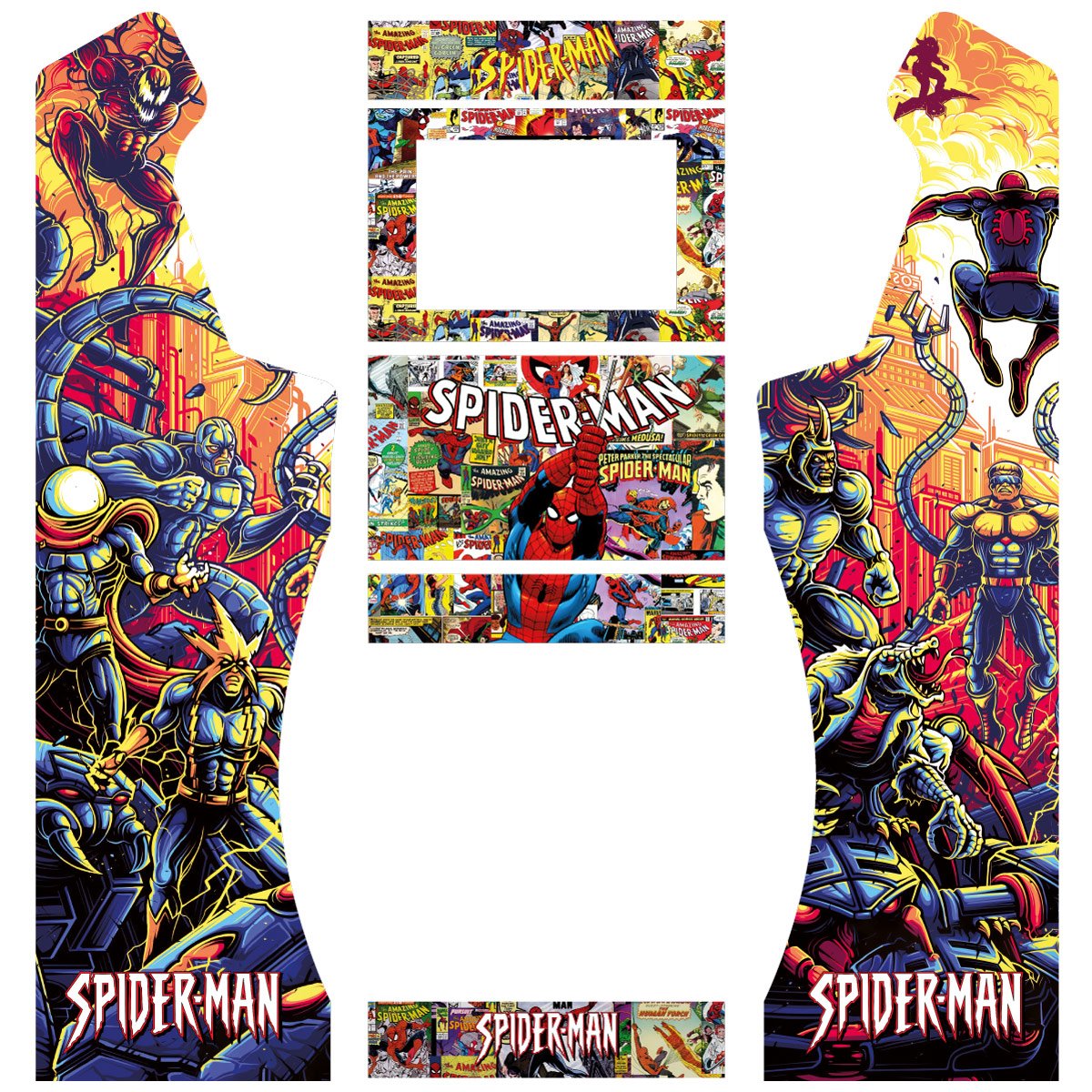 vinilos-spiderman-bartop-premium-pedestal-curvo