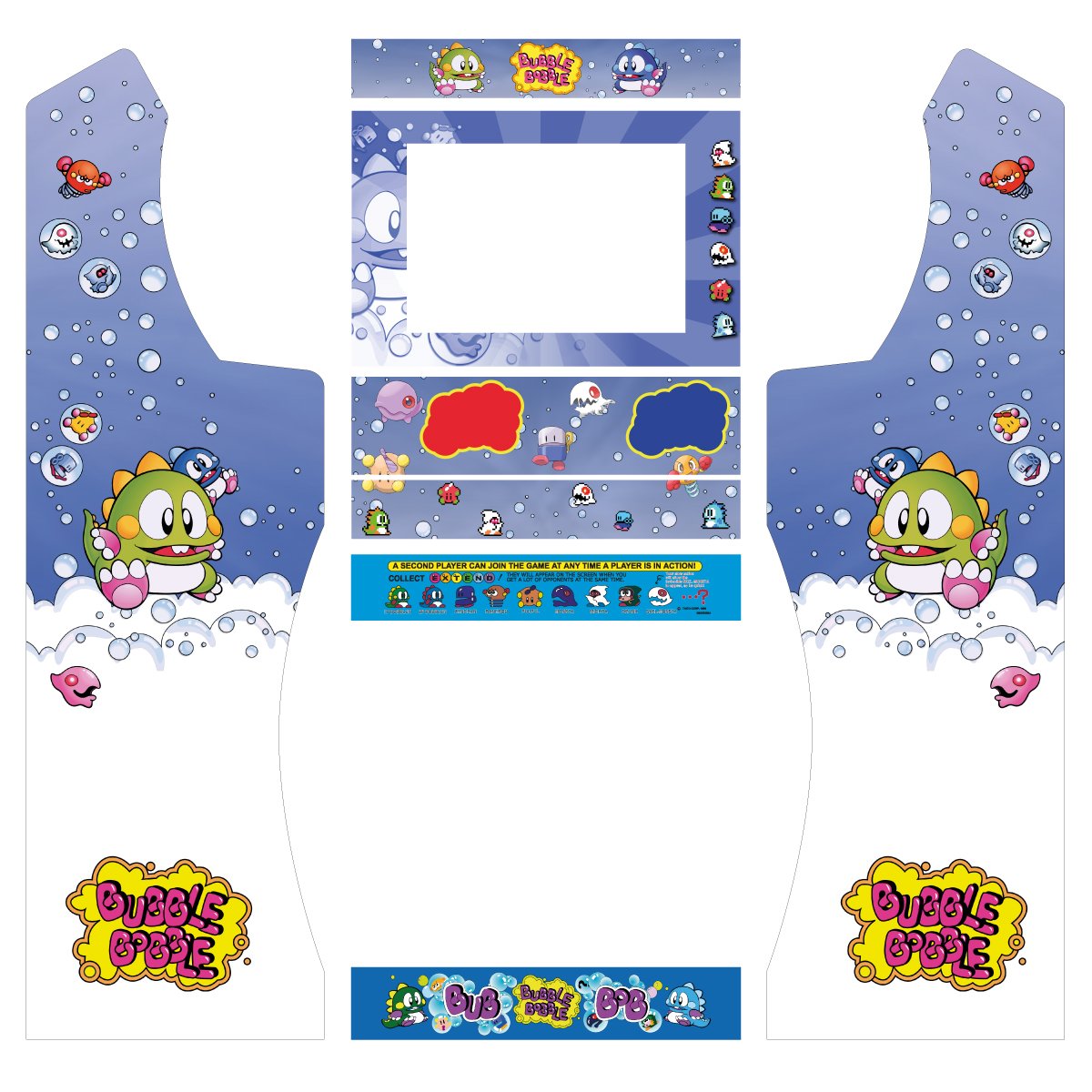 vinilo-bubble-bobble-blue-bartop-nova-pie-curvo