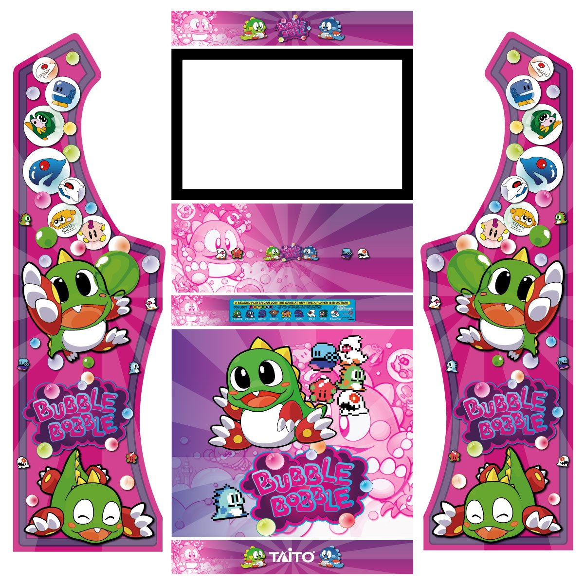 vinilos-Bubble-bobble-rosa-bartop-titan