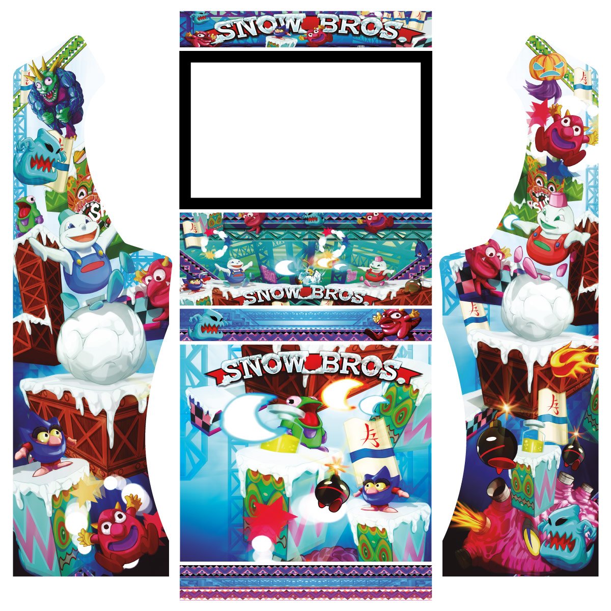 vinilos-snow-bros-bartop-titan