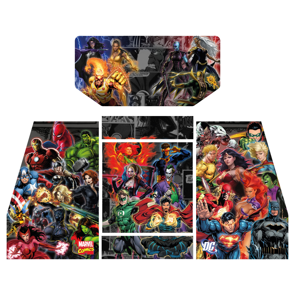 vinilos-marvel-dc-pedestal-4-players